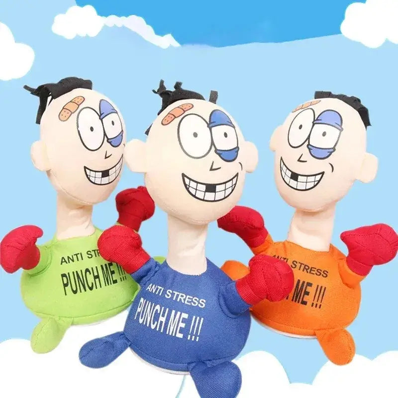 Colorful Punch Me stress relief plush toys for kids and adults, perfect for parties and special occasions.